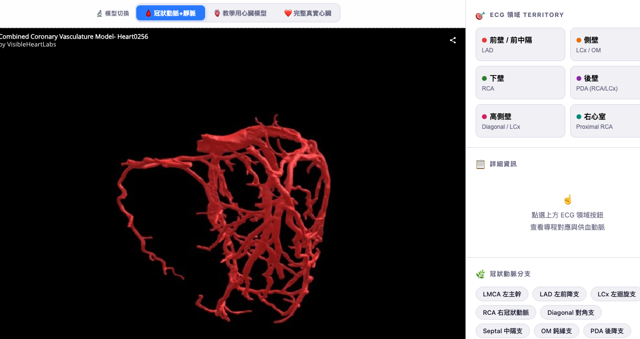 冠狀動脈 3D 教學 預覽圖
